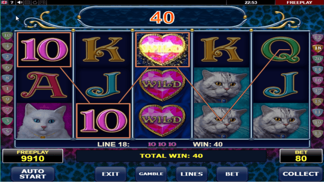 Характеристики слота Diamond Cats 2